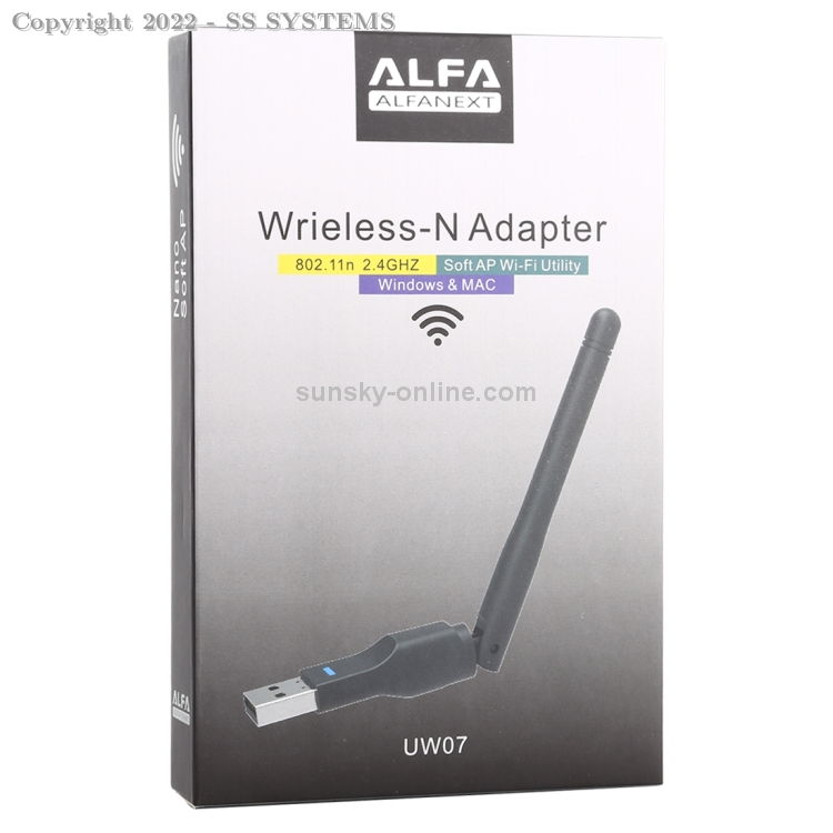 WIFI USB ADAPTER 150MBPS ANTENNA UW07
